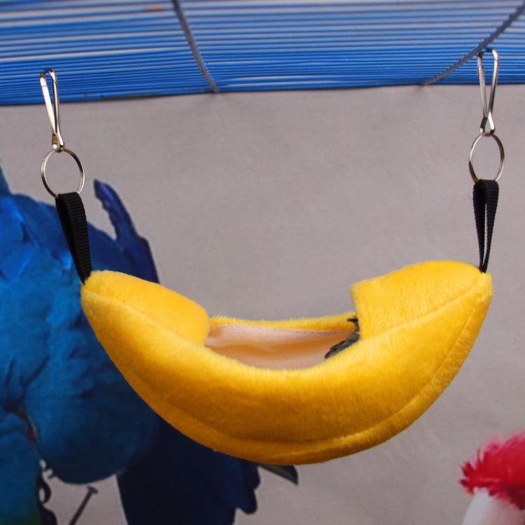 Boat Type Warm Hanging Swing Hamster Moon Cotton Bed, Specification: 20x6.5cm(Yellow)