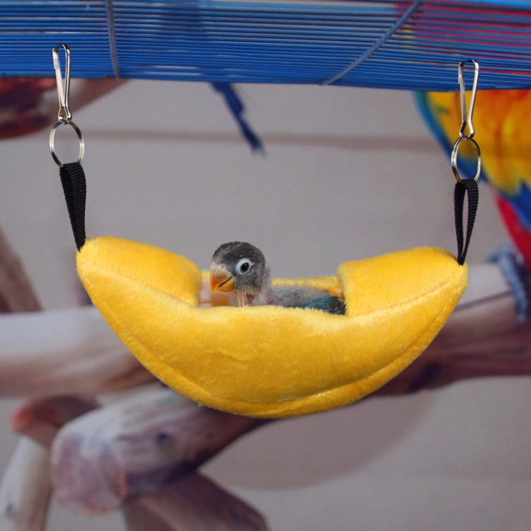 Boat Type Warm Hanging Swing Hamster Moon Cotton Bed, Specification: 20x6.5cm(Yellow)