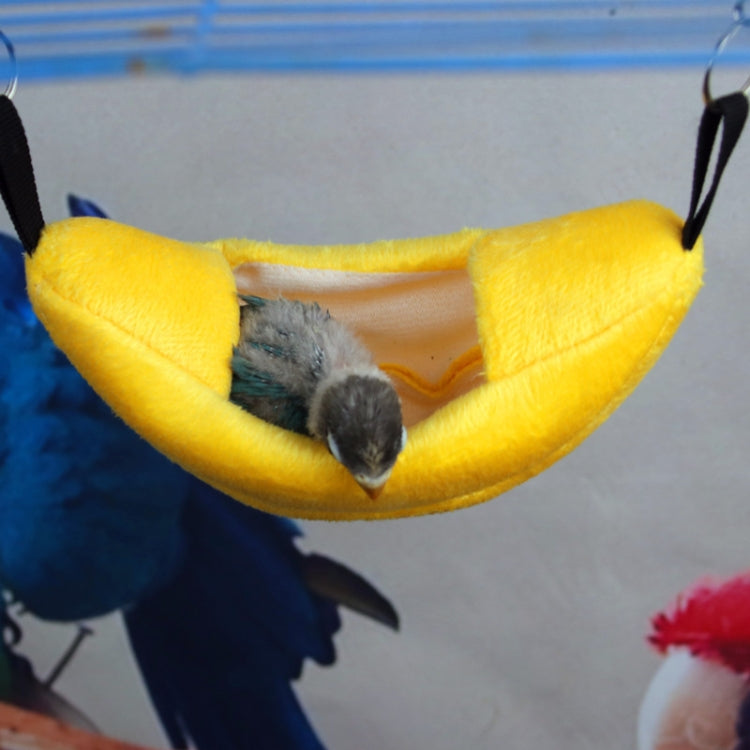 Boat Type Warm Hanging Swing Hamster Moon Cotton Bed, Specification: 20x6.5cm(Yellow)
