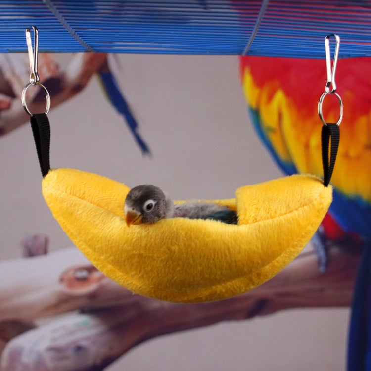 Boat Type Warm Hanging Swing Hamster Moon Cotton Bed, Specification: 20x6.5cm(Yellow)