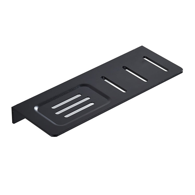 Space Aluminum Black Bathroom Single Layer Rectangle Shelf