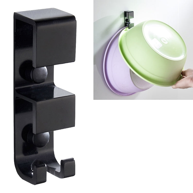 2 PCS Space Aluminum Washbasin Clip Wall Mount Bathroom Basin Hook