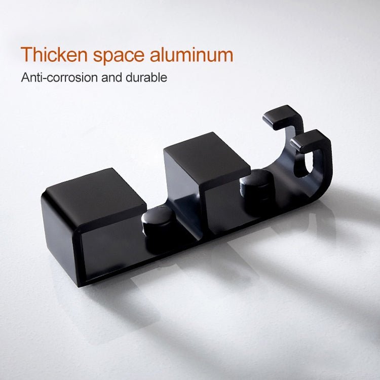 2 PCS Space Aluminum Washbasin Clip Wall Mount Bathroom Basin Hook