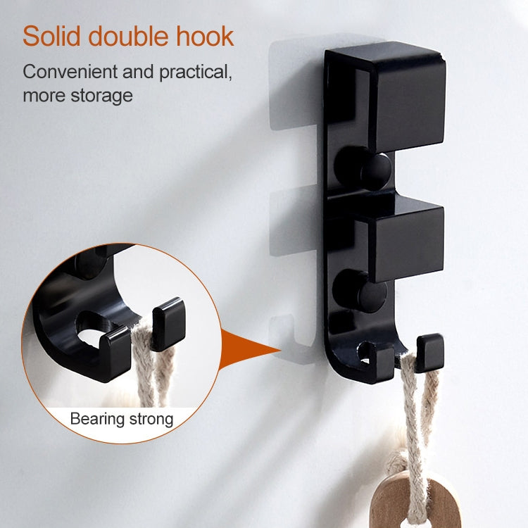 2 PCS Space Aluminum Washbasin Clip Wall Mount Bathroom Basin Hook