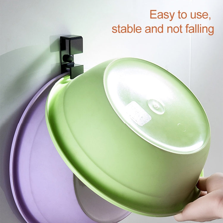 2 PCS Space Aluminum Washbasin Clip Wall Mount Bathroom Basin Hook