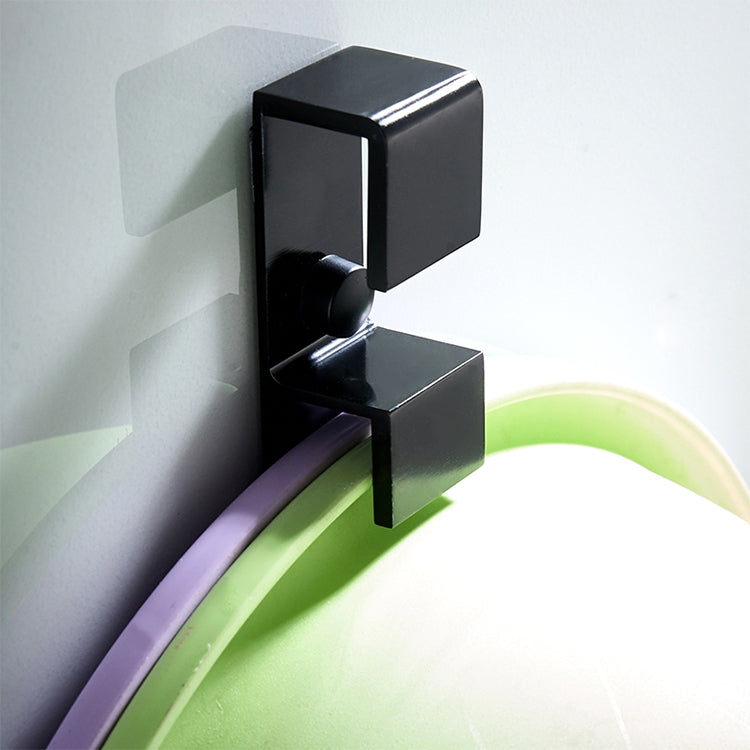 2 PCS Space Aluminum Washbasin Clip Wall Mount Bathroom Basin Hook