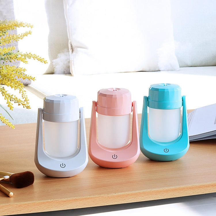 Ultrasonic Humidifier 180 Degree Rotary LED Night Light USB Desktop Air Purifier(White)