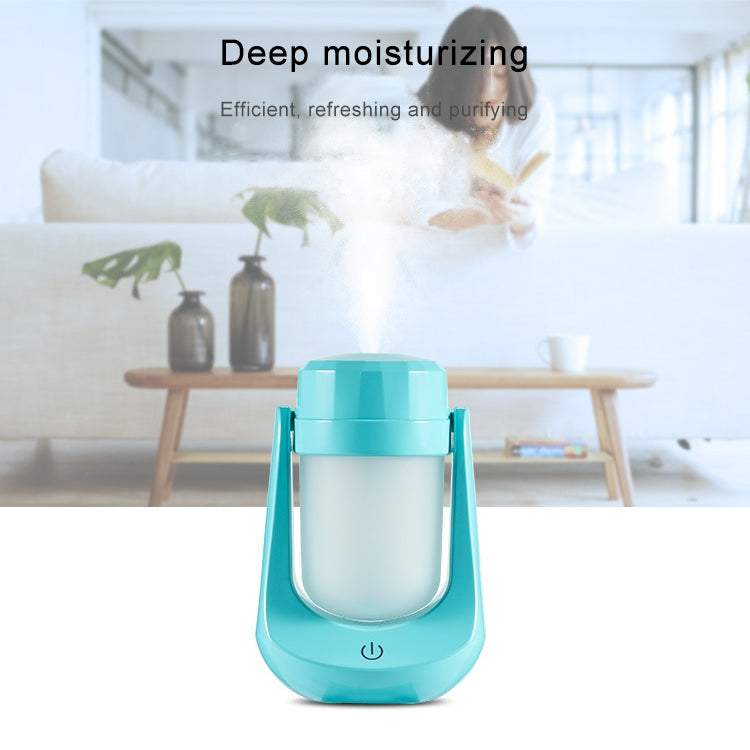 Ultrasonic Humidifier 180 Degree Rotary LED Night Light USB Desktop Air Purifier(White)