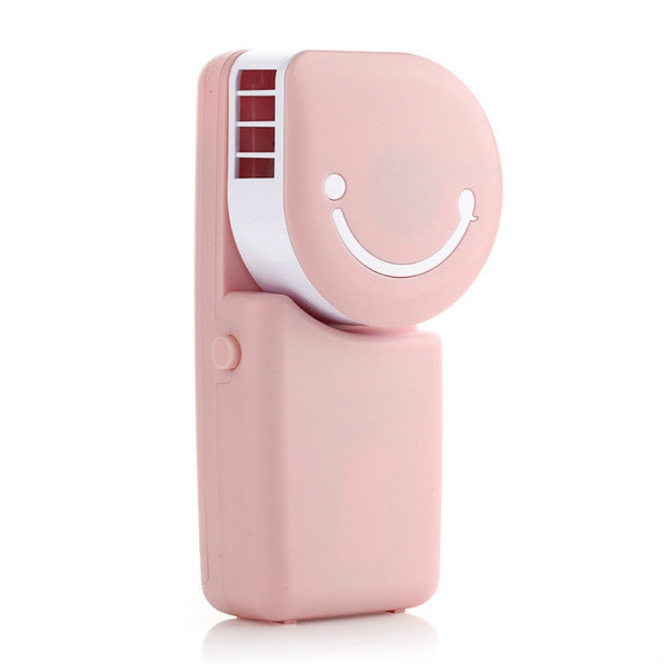 Handheld No Leaf USB Mini Fan Bladeless Fan for Home Portable Air Conditioner(Pink)