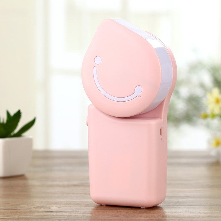 Handheld No Leaf USB Mini Fan Bladeless Fan for Home Portable Air Conditioner(Pink)