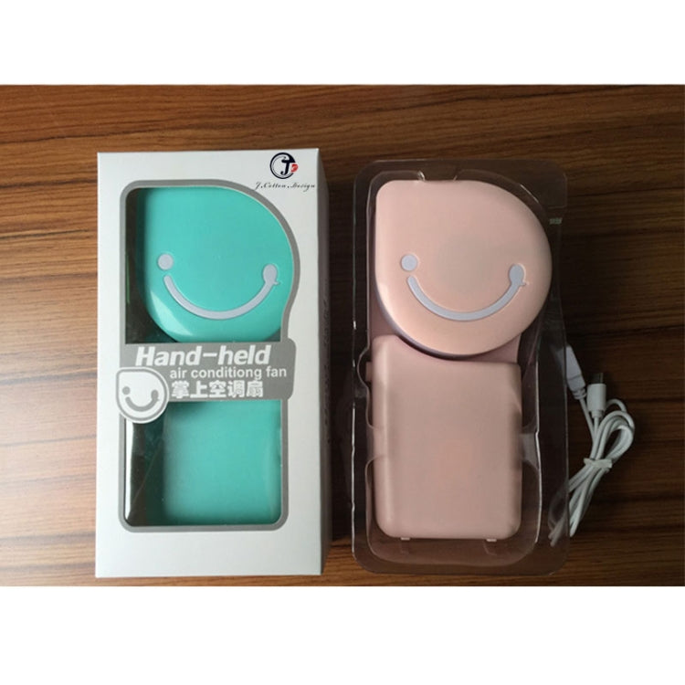 Handheld No Leaf USB Mini Fan Bladeless Fan for Home Portable Air Conditioner(Pink)