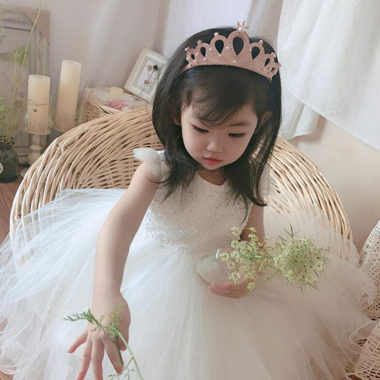 Cute Children Crown Pearl with Rhinestone Headband(Pink)