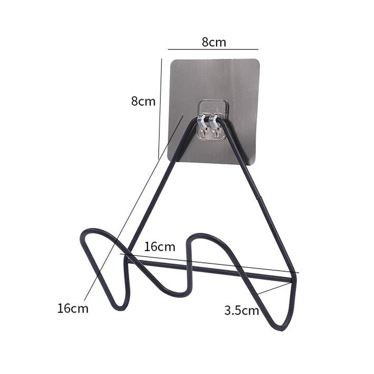 2 PCS Household Punch-free Wrought Iron Kitchen Hanging Multifunctional Pot Lid Storage Rack