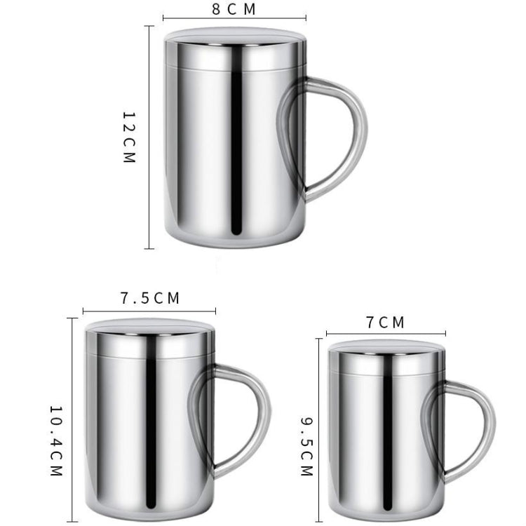 304 Stainless Steel Double Insulation Coffee Drink Milk Water Mugs Durable Drinking Cup with Lid 400ml