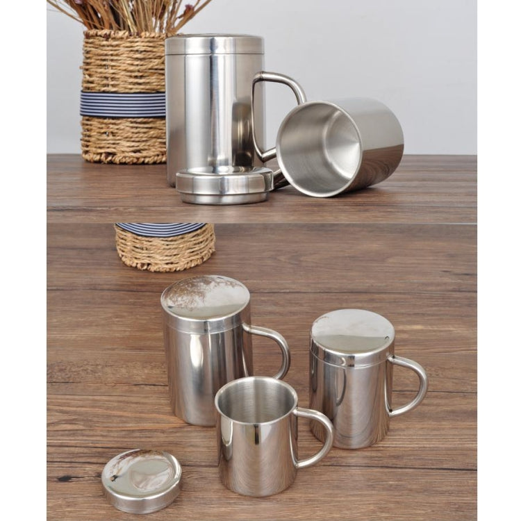 304 Stainless Steel Double Insulation Coffee Drink Milk Water Mugs Durable Drinking Cup with Lid 400ml