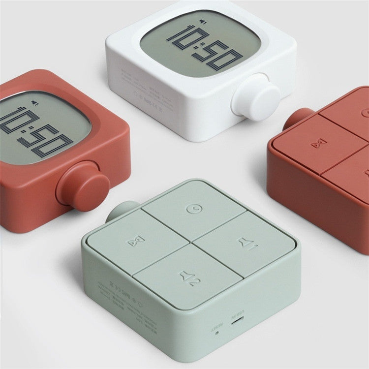 Square Alarm Clock Child Student Night Light Wake-up Lamp Led Charging Mini Small Alarm Clock