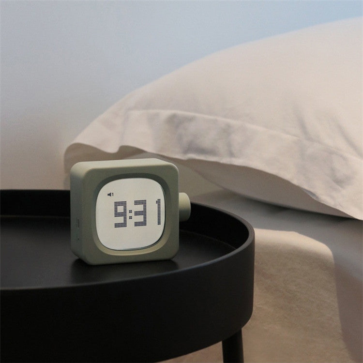 Square Alarm Clock Child Student Night Light Wake-up Lamp Led Charging Mini Small Alarm Clock