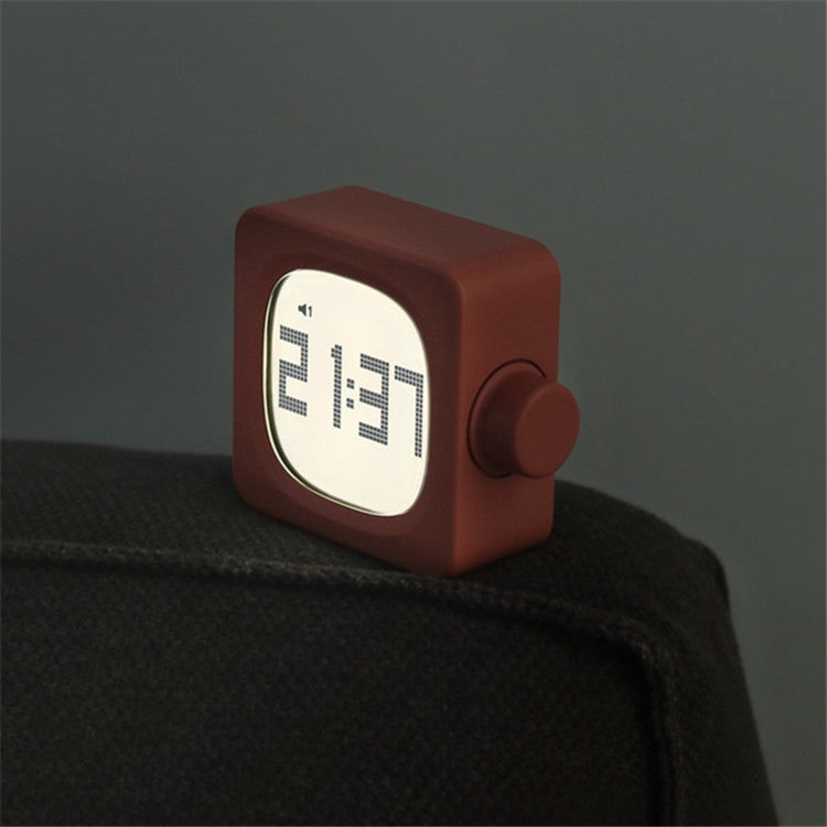 Square Alarm Clock Child Student Night Light Wake-up Lamp Led Charging Mini Small Alarm Clock