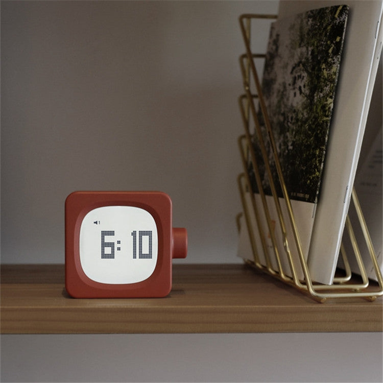 Square Alarm Clock Child Student Night Light Wake-up Lamp Led Charging Mini Small Alarm Clock