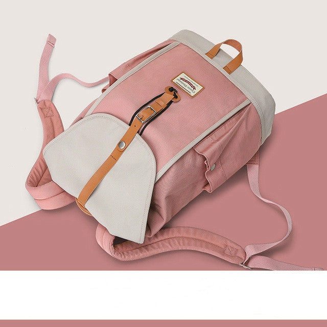 CD-1625 Campus Student Bags Solid Color Large Capacity Travel Backpack
