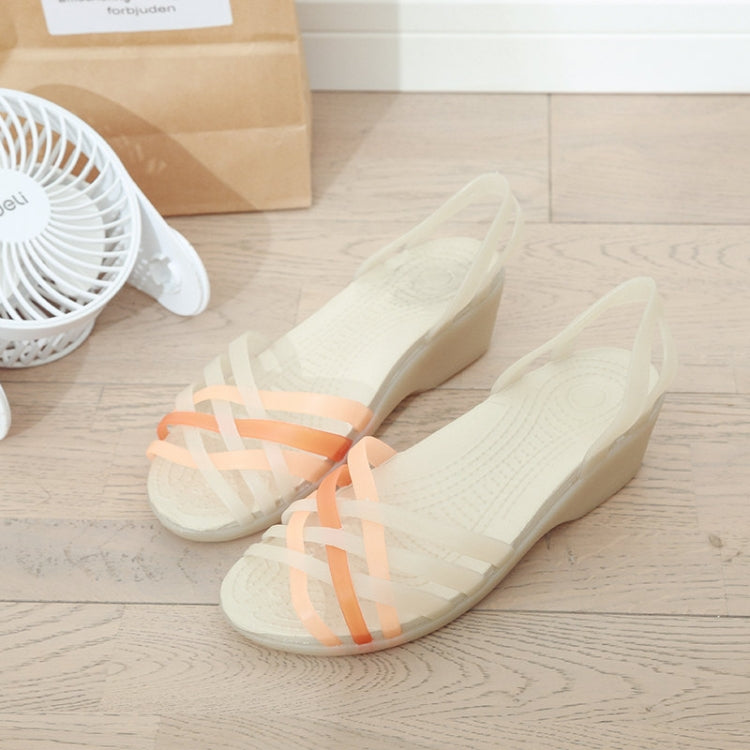 Mixed Rainbow Colors Jelly Sandals, Shoe Size:39