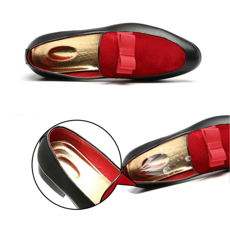 Bowknot Wedding Dress Male Flats Gentlemen Casual Shoes, Shoe Size:43