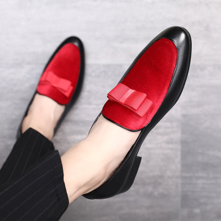 Bowknot Wedding Dress Male Flats Gentlemen Casual Shoes, Shoe Size:43