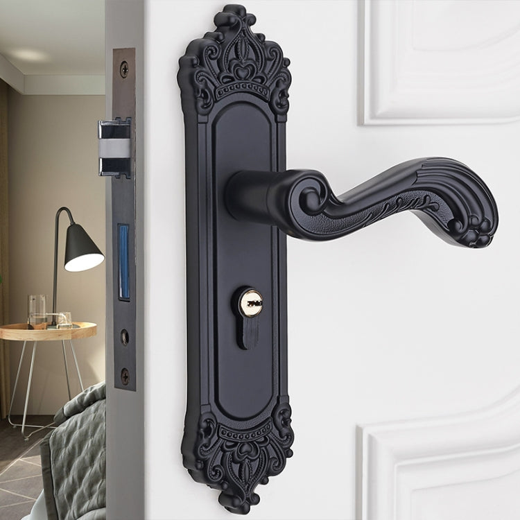 L25-956 Modern Interior Bedroom Solid Wood Door Handle Lock Home Mechanical Door Lock