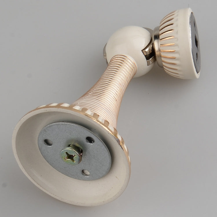 Lvory White Strong Magnetic Force Stainless Steel Door Stopper Ground Suction Wall Suction Blocking Holder