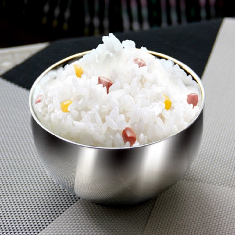 Stainless Steel Double-layer Vacuum Insulation Anti-scalding Bowl, Diameter: 11.5cm
