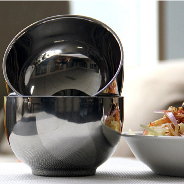Stainless Steel Double-layer Vacuum Insulation Anti-scalding Bowl, Diameter: 11.5cm