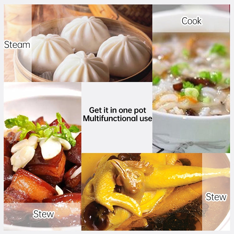 Stockpot Food Grade Material Souppot with Steamer Grid, Specification: 28cm