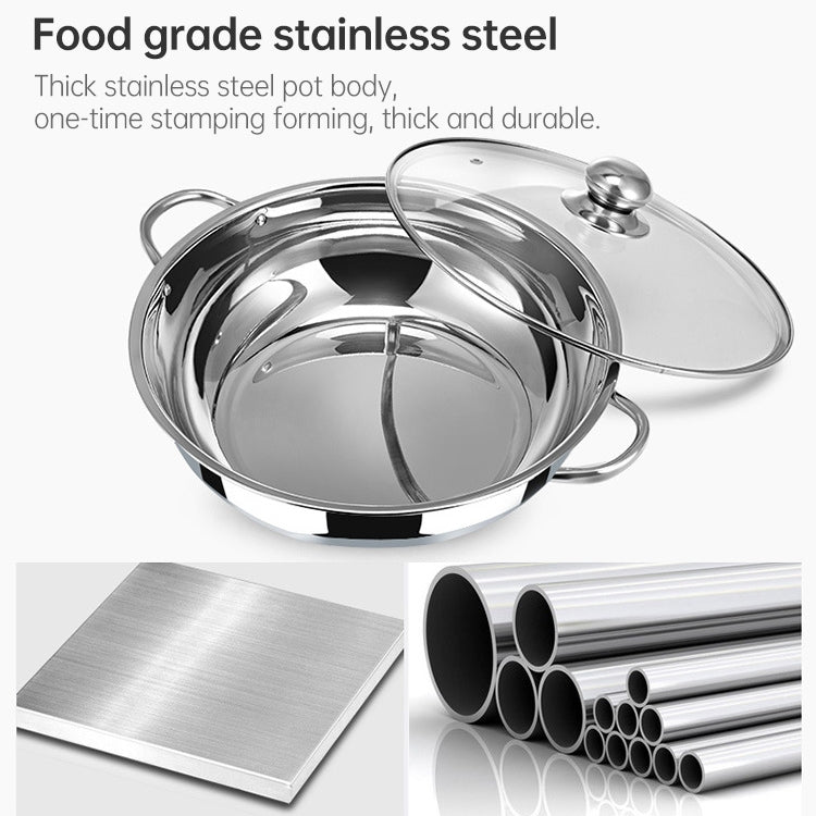 Stainless Steel Hot Pot Pot Home Double Bottom Soup Pot Multi-function Cooking Pot