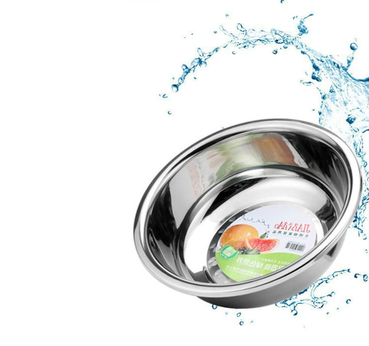 Stainless Steel Super Thick Basin Washing Dishes Washbasin, Size: 34cm