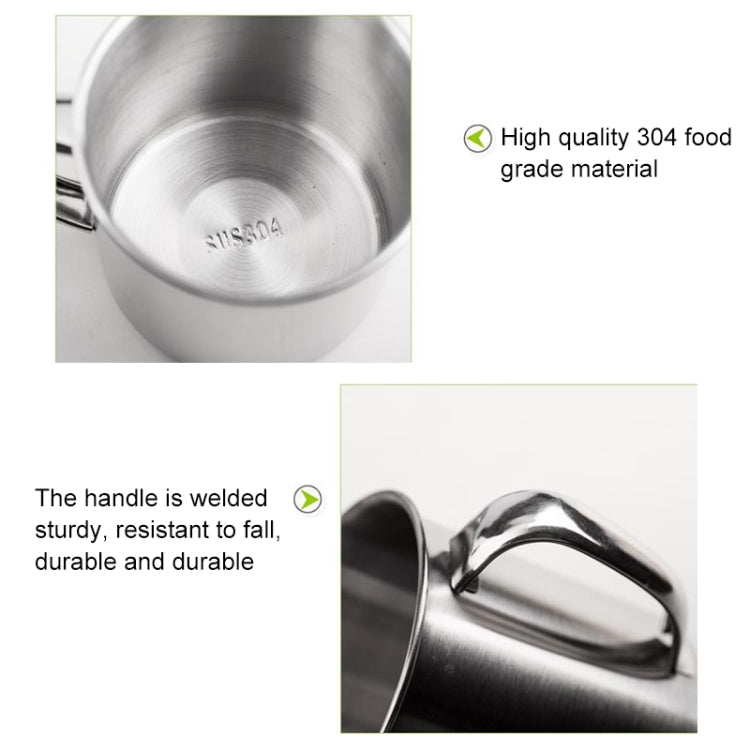 5 PCS Extra Thick 304 Stainless Steel Cup Children's Mouth Cup with Handle Cover Household adult Drinking Water Cup 7cm without cover