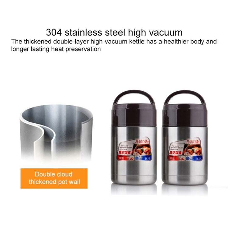 Jiadabao Stainless Steel Vacuum Insulation Simmering Pot Portable Insulation Rice Pot, Capacity: 1200ml