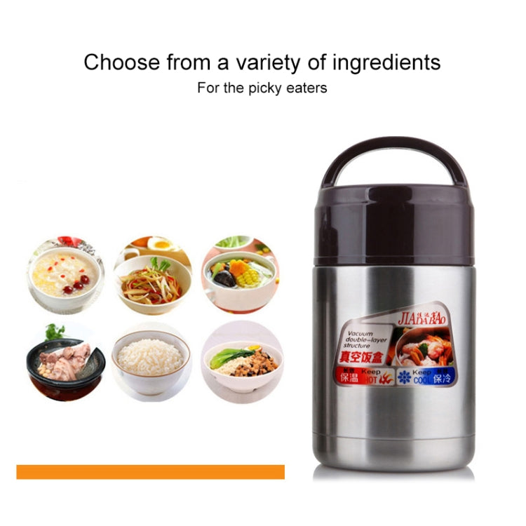 Jiadabao Stainless Steel Vacuum Insulation Simmering Pot Portable Insulation Rice Pot, Capacity: 1200ml