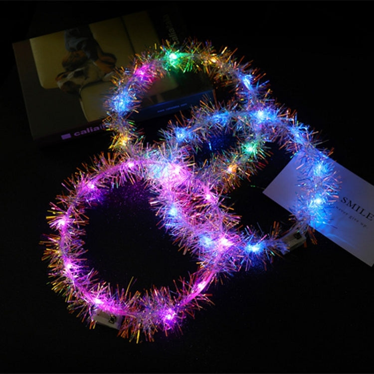 3 PCS  LED Light Glowing Flower Head Ring for Children Outdoor Evening Party