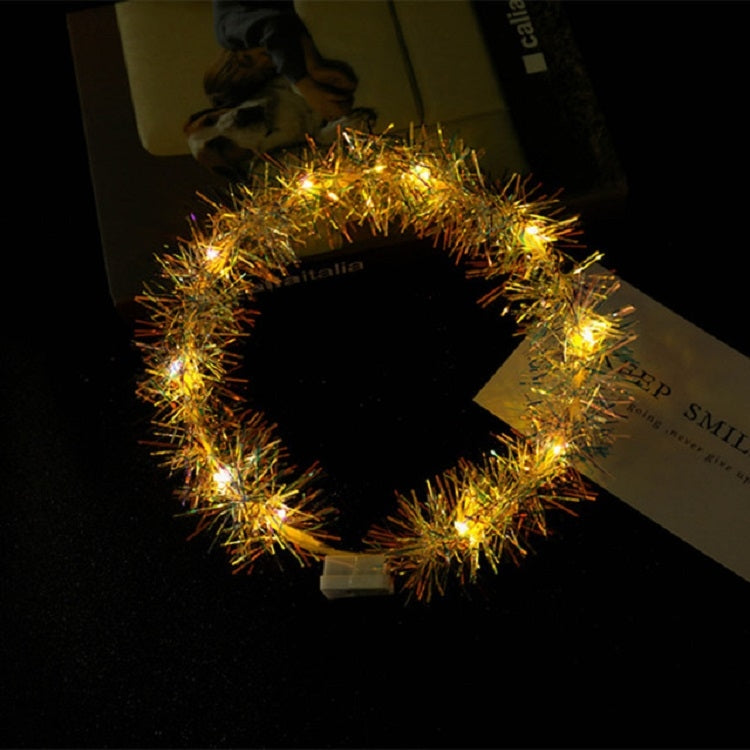 3 PCS  LED Light Glowing Flower Head Ring for Children Outdoor Evening Party