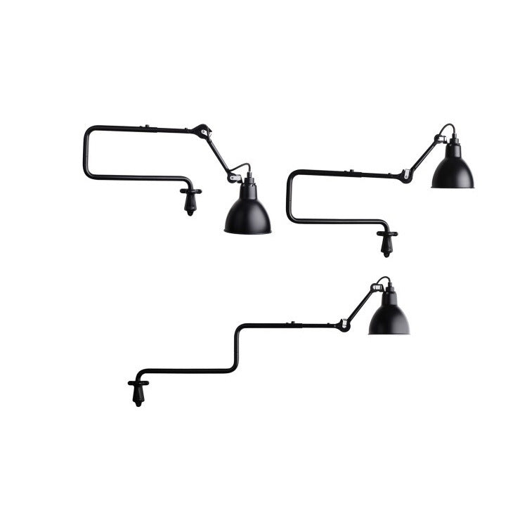 Classic Adjustable Modern Industrial Long Swing Arm Wall Lamp with LED Light Source