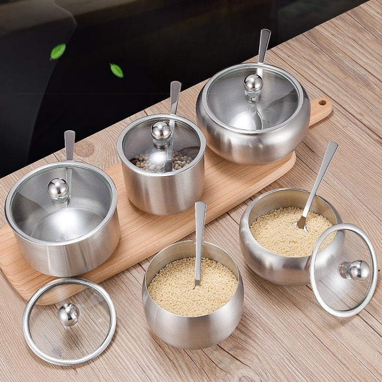 Stainless Steel Seasoning Jar Set Home Kitchen Seasoning Box Combination, Specification:  Tomato Spice Jar Medium