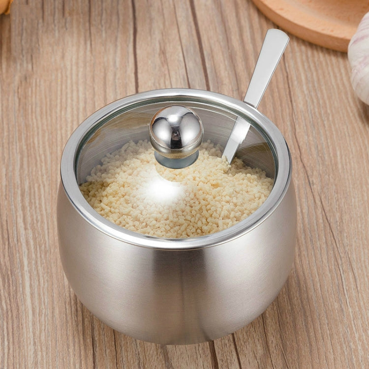Stainless Steel Seasoning Jar Set Home Kitchen Seasoning Box Combination, Specification:  Gourd Seasoning Jar Trumpet