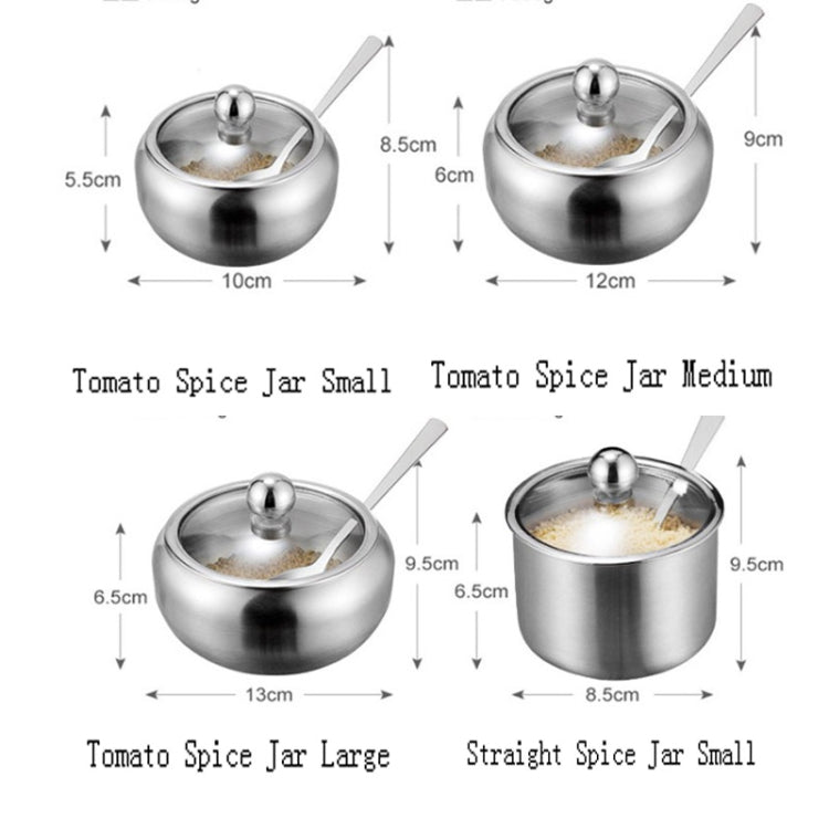 Stainless Steel Seasoning Jar Set Home Kitchen Seasoning Box Combination, Specification:  Gourd Seasoning Jar Trumpet