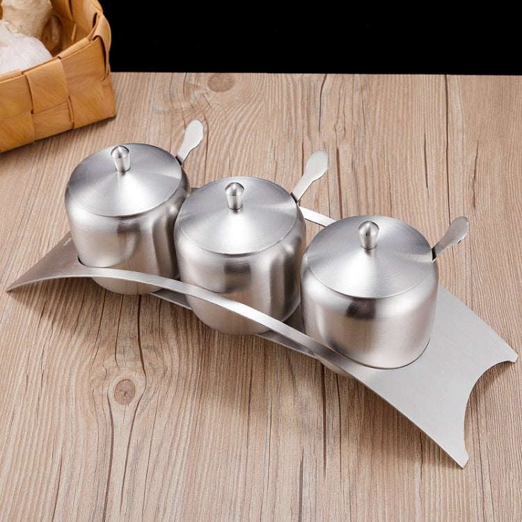 304 Stainless Steel Seasoning Jar Set Kitchen Seasoning Box Tank