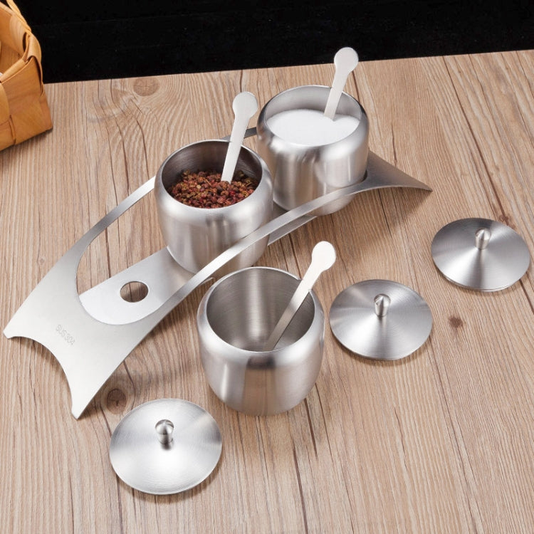 304 Stainless Steel Seasoning Jar Set Kitchen Seasoning Box Tank
