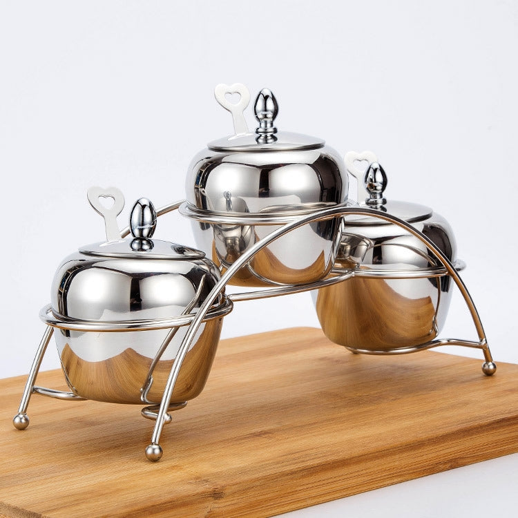 304 Stainless Steel Seasoning Tank Set Small Apple Seasoning Jar Set