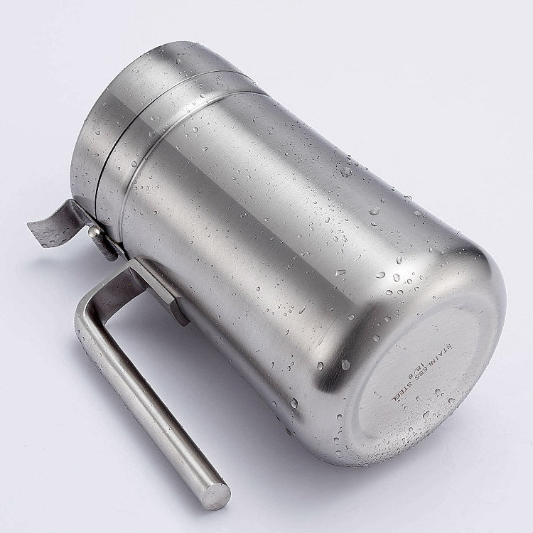 Stainless Steel Oil Can 304 Steel Pot Tilt Cover Thick Handle Oil Cans Capacity:800ML