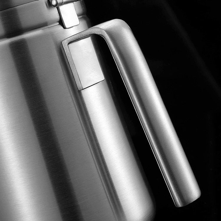 Stainless Steel Oil Can 304 Steel Pot Tilt Cover Thick Handle Oil Cans Capacity:800ML
