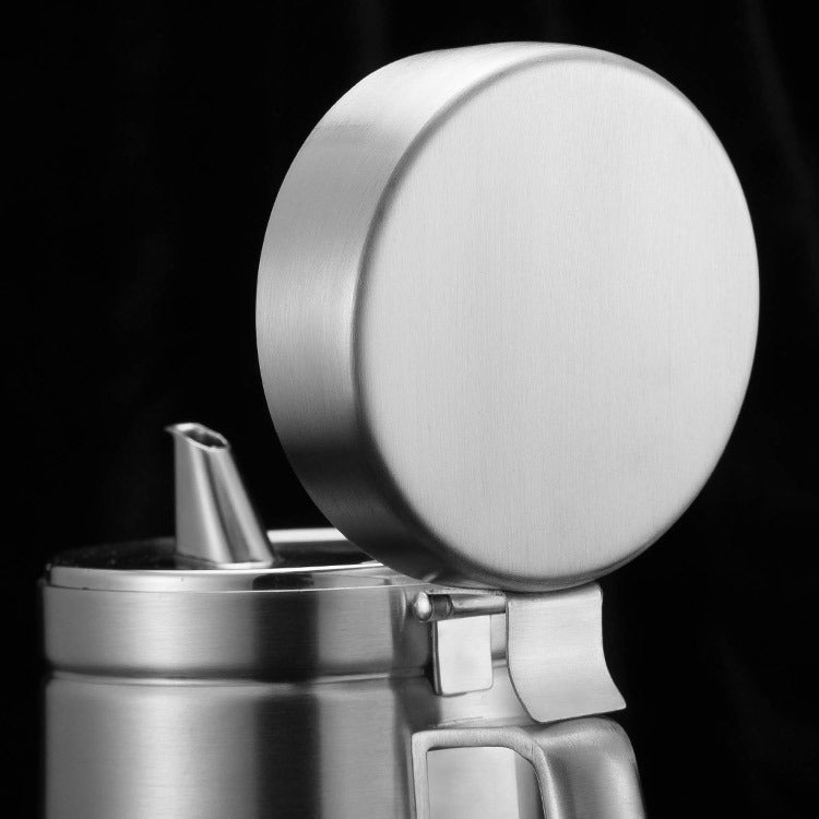 Stainless Steel Oil Can 304 Steel Pot Tilt Cover Thick Handle Oil Cans Capacity:800ML