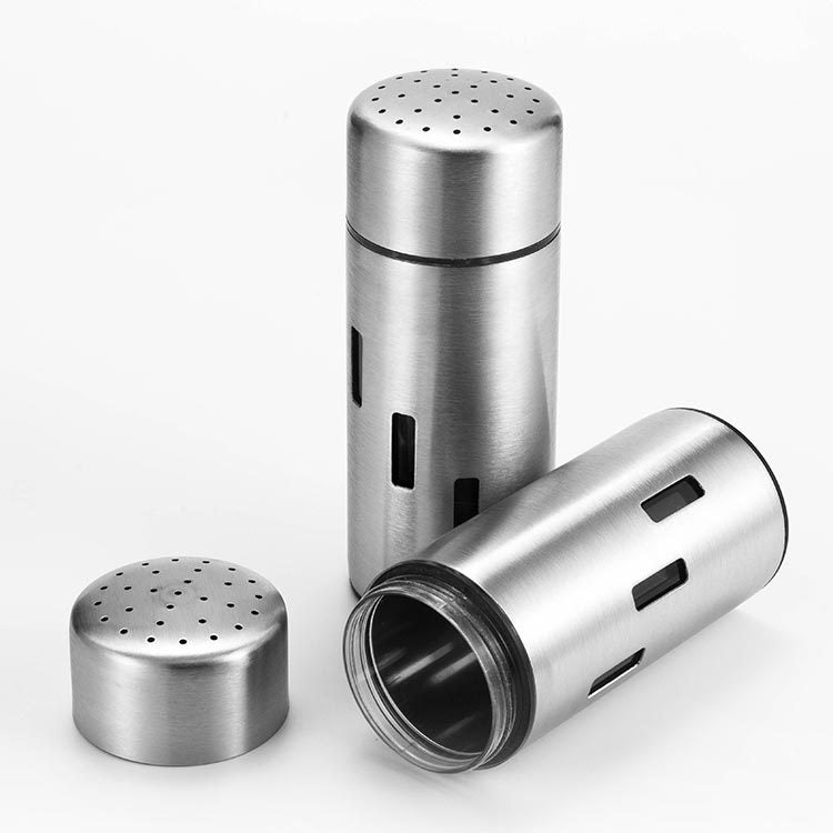 Stainless Steel Sauce Jars Chili Jars Barbecue Condiments Box Seasoning Jar Set, Specification:Small Hole